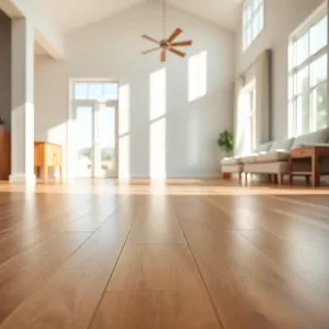 Jasny parkiet w salonie