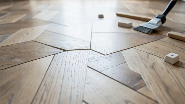 montaż paneli winylowych w jodełkę