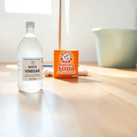 Mycie podłogi octem i sodą