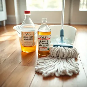Mycie podłogi octem jabłkowym