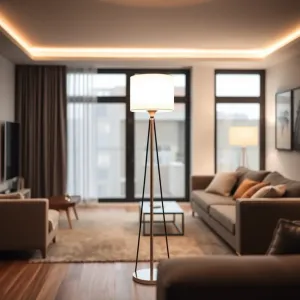 Nowoczesna lampa podłogowa