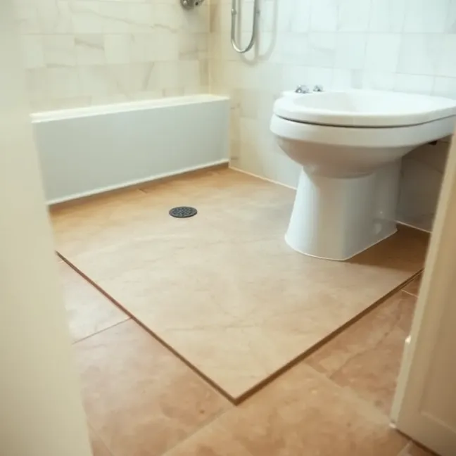 Obnizenie posadzki w łazience