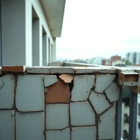 Odpadające płytki na balkonie
