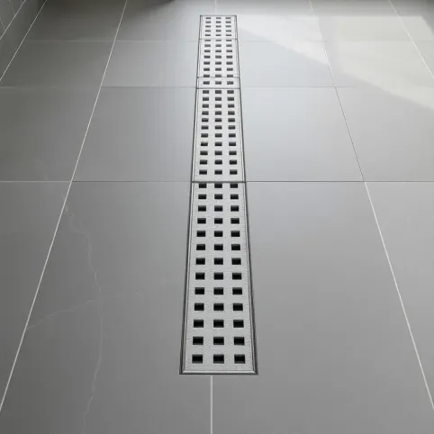 Odpływ liniowy z wklejoną płytką