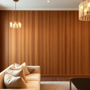 Panele drewniane na ścianę w salonie