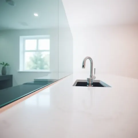 Panele szklane do kuchni z montażem