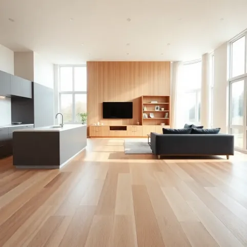 Panele w kuchni i salonie