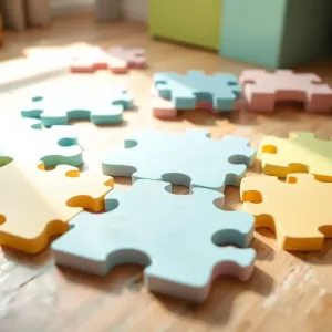 Piankowe puzzle na podłogę dla dzieci