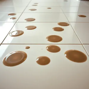 Plamy na płytkach z połyskiem