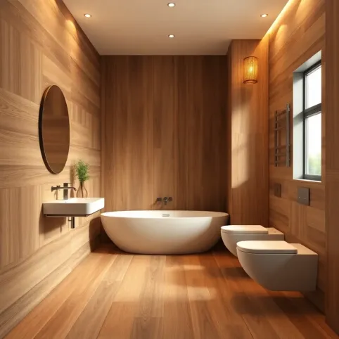 Płytki drewnopodobne łazienka inspiracje