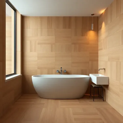 Płytki drewnopodobne na ścianę do łazienki