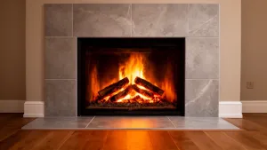 płytki gresowe na kominek