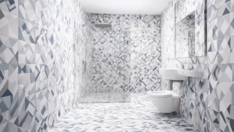 płytki łazienkowe geometryczne