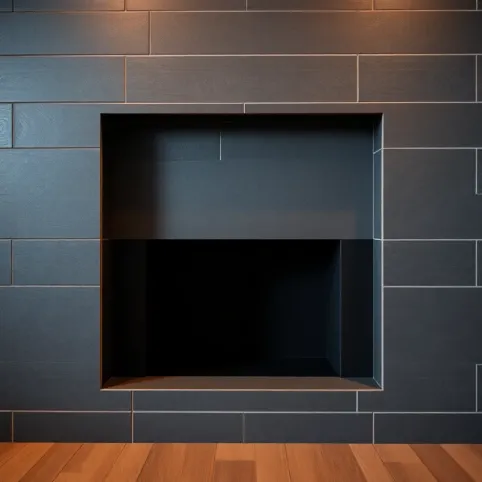 Płytki na ścianę przy kominku