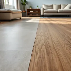 Płytki w salonie czy panele