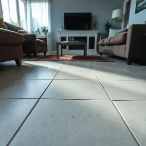 Płytki w salonie  wady