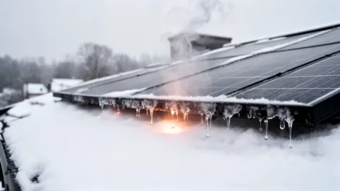 Podgrzewanie paneli fotowoltaicznych