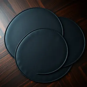 Podkładki na stół czarne skórzane