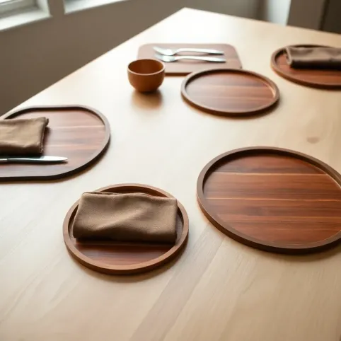 Podkładki na stół drewniany