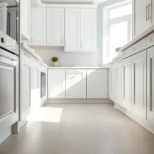 Podłoga do białej kuchni