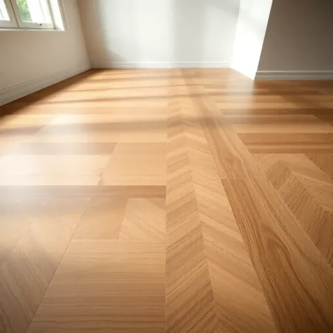 Posadzka na drewnianej podłodze