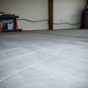 Pyląca posadzka w garażu