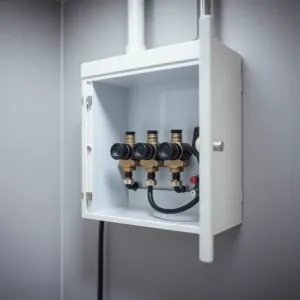 Rozdzielacz do podłogówki 3 sekcje z szafka