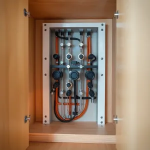 Rozdzielacz do podłogówki 7 sekcji z szafką