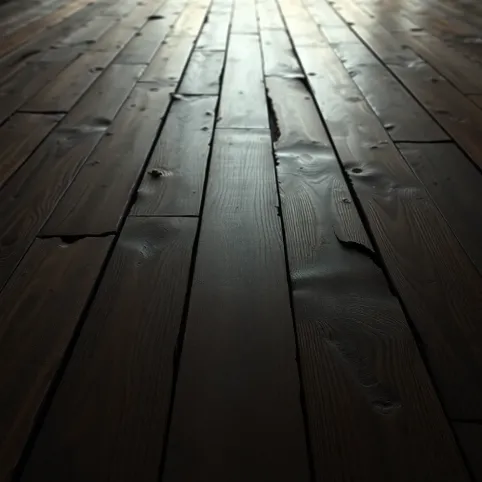 Skrzypiącą podłoga z desek
