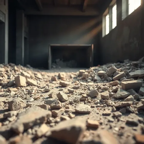 Skucie posadzki 35M2 i wywiezienie do kontenera