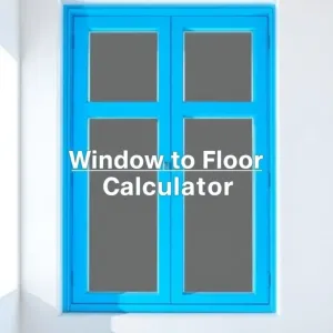 Stosunek powierzchni okien do powierzchni podłogi Kalkulator