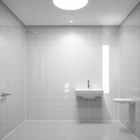 Szare płytki z połyskiem do łazienki