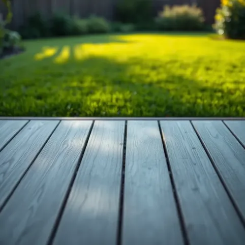 Taras z deski kompozytowej na gruncie