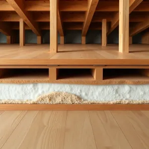 Warstwy podłogi na legarach