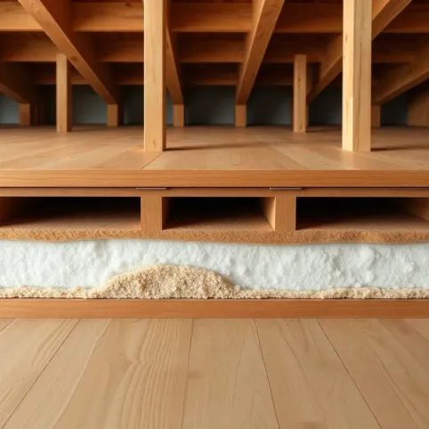 Warstwy podłogi na legarach