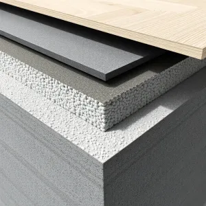 Warstwy podłogi na stropie żelbetowym