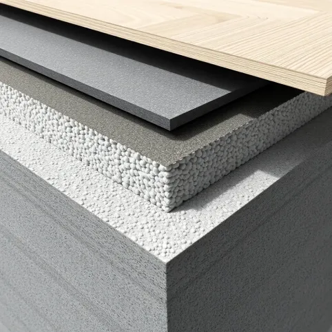 Warstwy podłogi na stropie żelbetowym