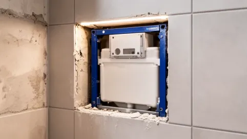 Wkucie geberitu w ścianie