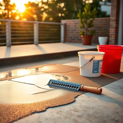 wylewka samopoziomująca na zewnątrz na taras