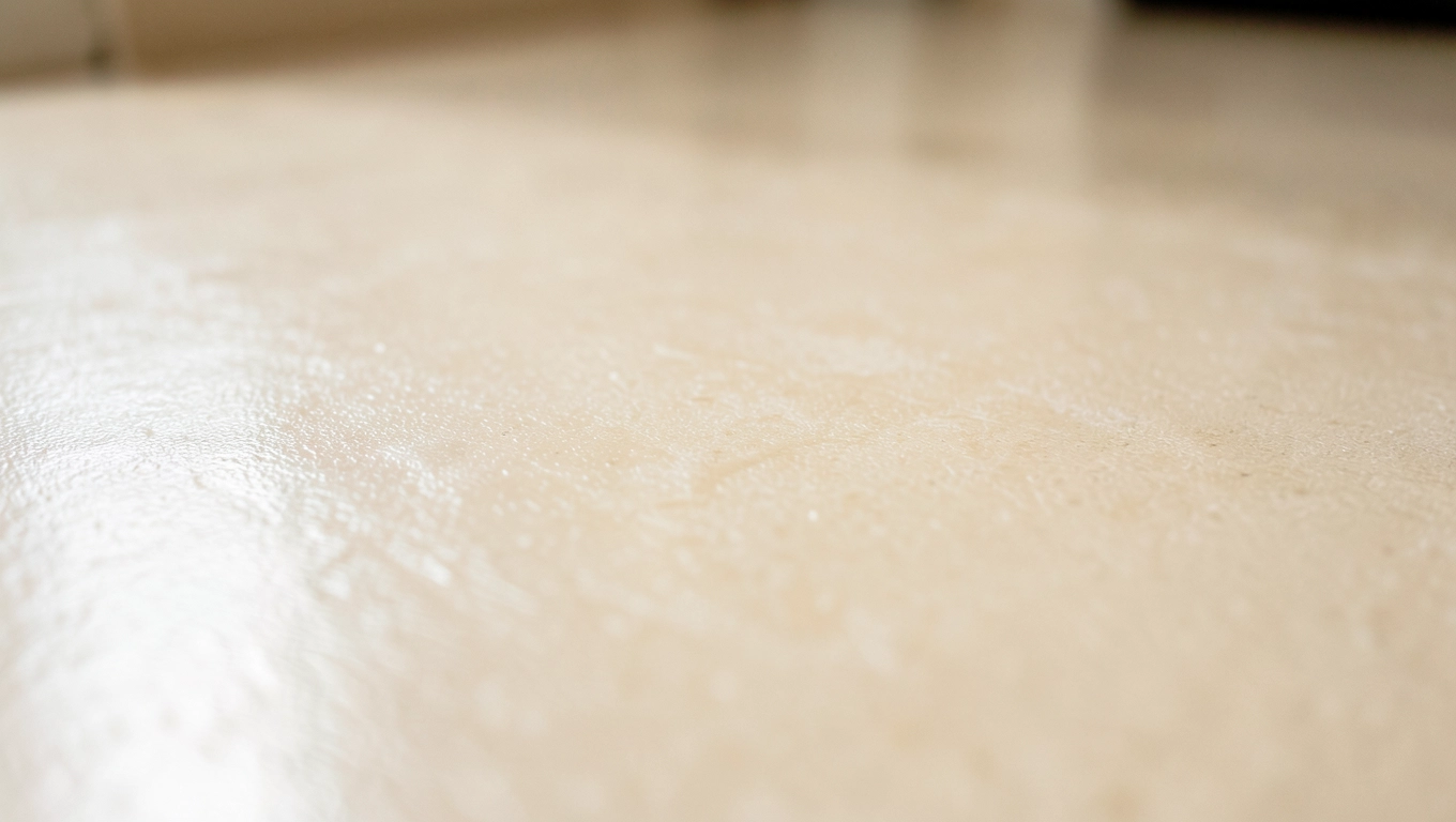 Subtelny połysk po woskowaniu linoleum