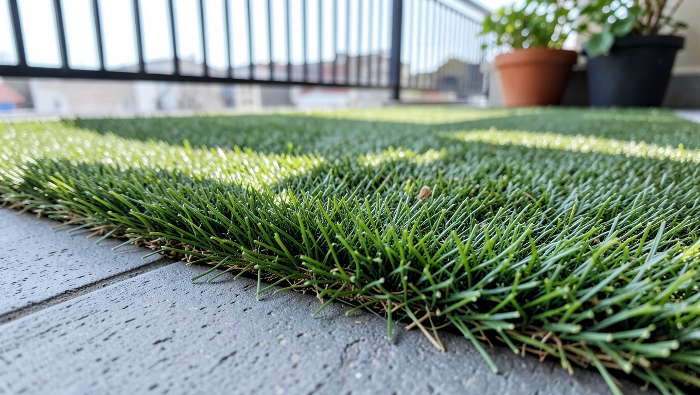 Sztuczna trawa na płytki balkonowe