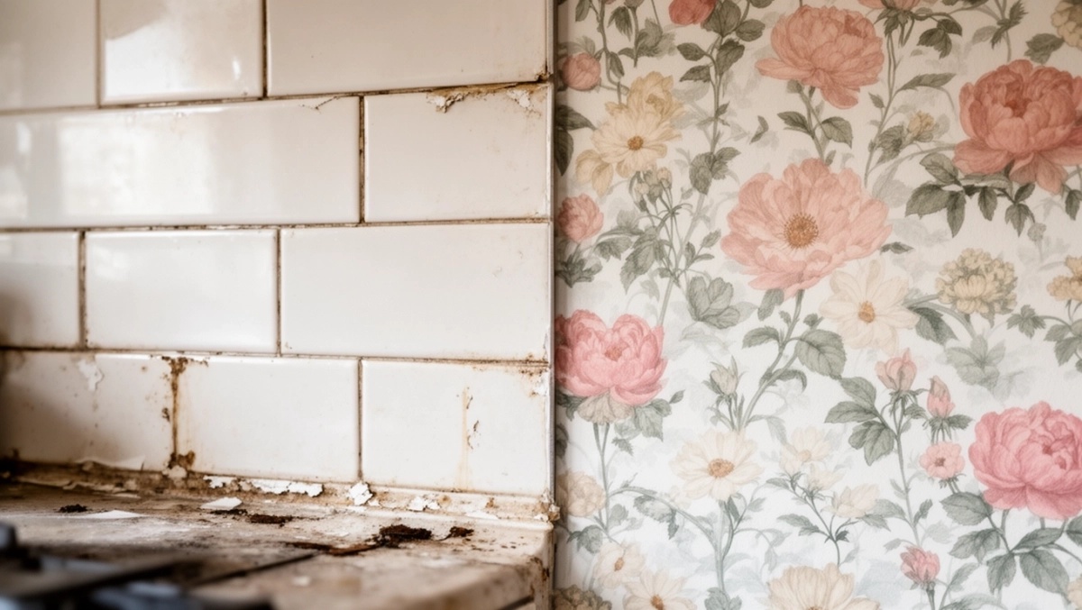 Tapeta na płytki w kuchni