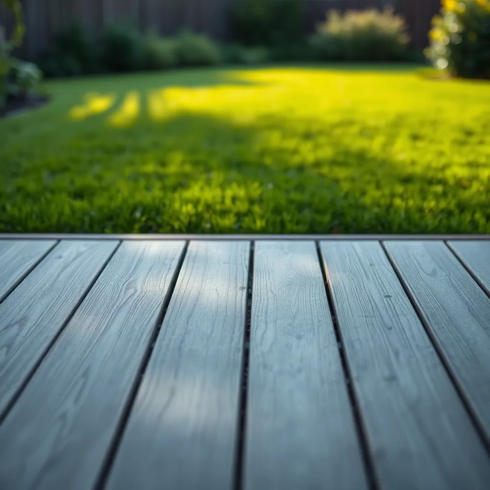 Taras z deski kompozytowej na gruncie