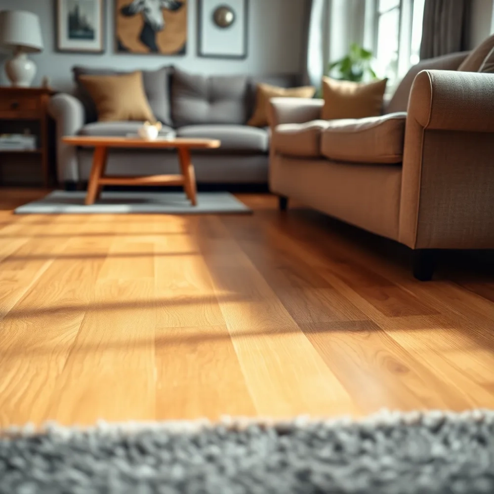 Trwała podłoga do salonu