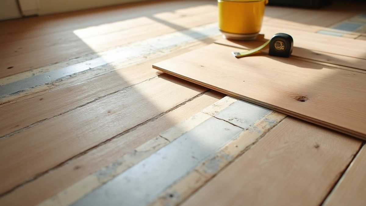 Układanie paneli winylowych na podłodze drewnianej