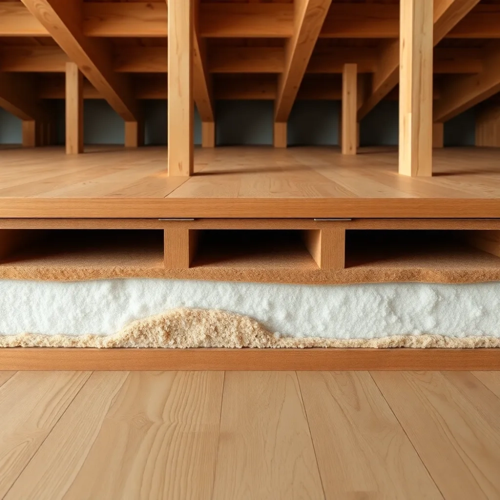 Warstwy podłogi na legarach