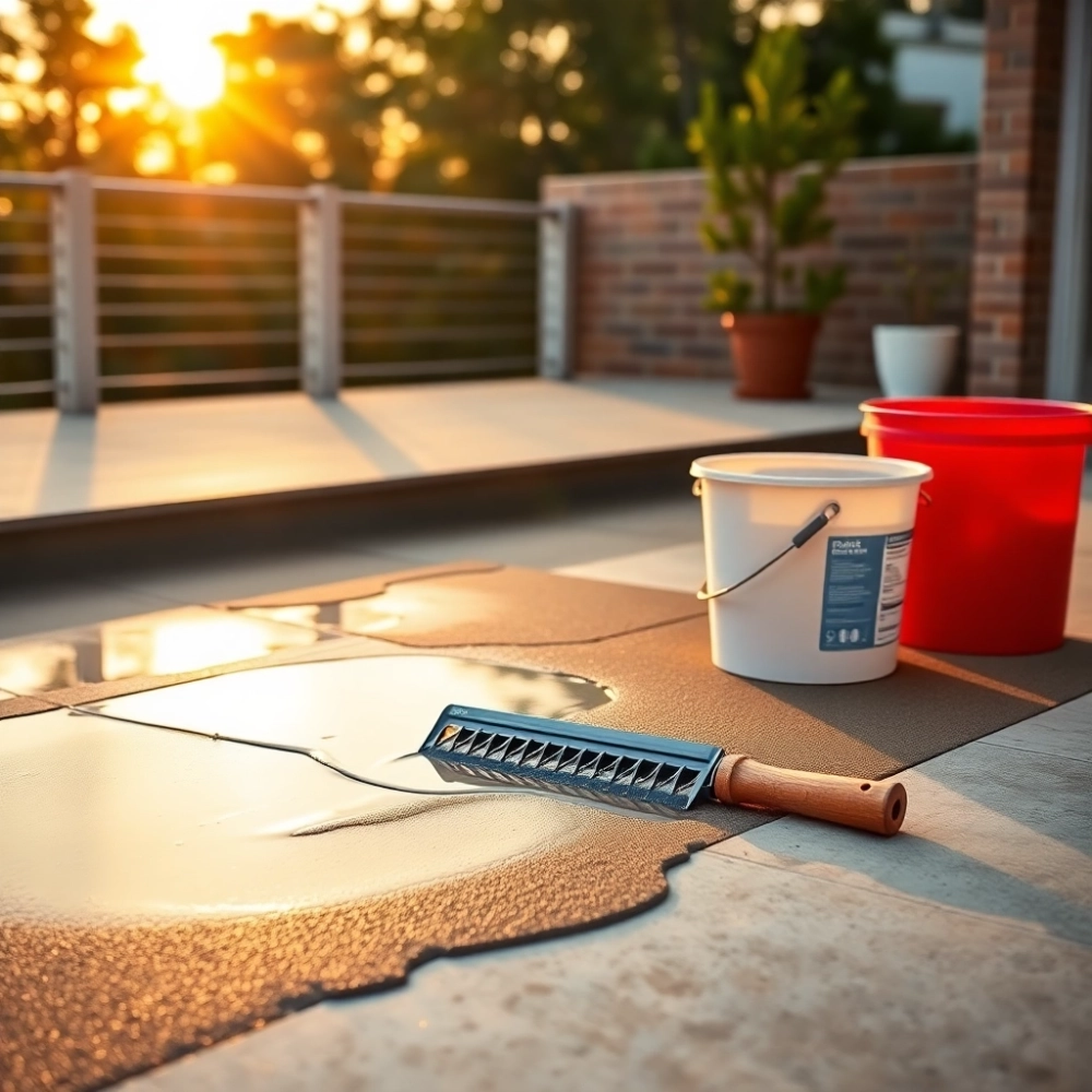 wylewka samopoziomująca na zewnątrz na taras