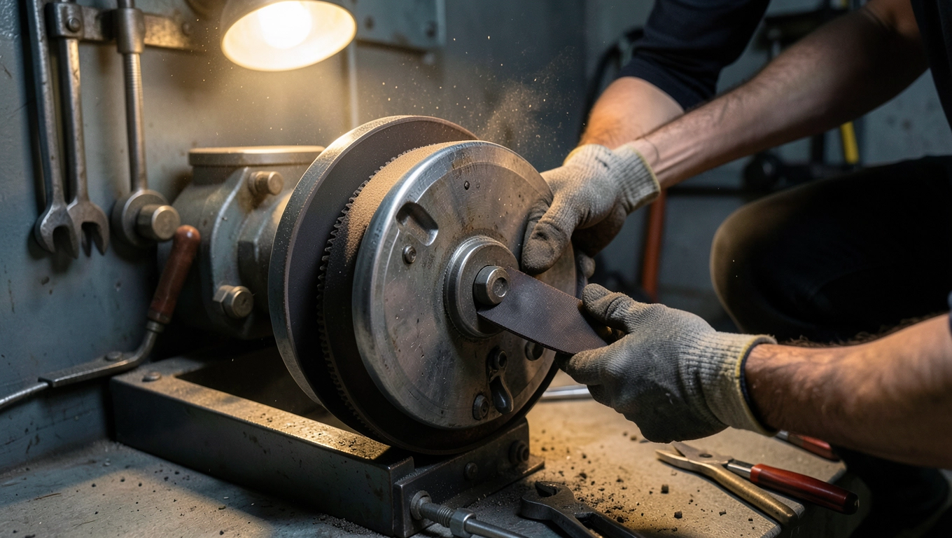 Wymiana i konserwacja pasa w cykliniarce