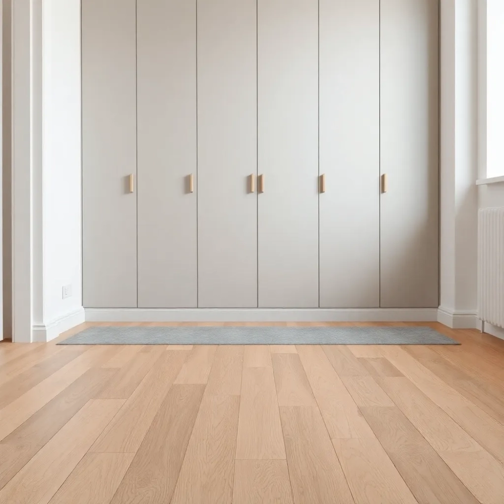 Wymiana podłogi a szafa w zabudowie