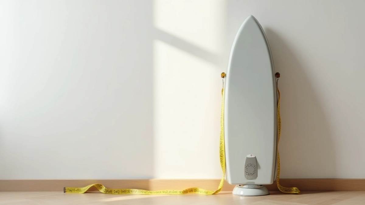 Wysokość deski do prasowania po złożeniu